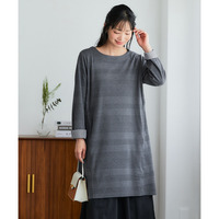 ジャガードロング丈チュニック 大きいサイズ