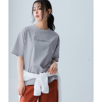 綿タッチ多機能ロゴプリントTシャツ（吸汗速乾・UVカット・抗菌防臭・形態安定） 大きいサイズ