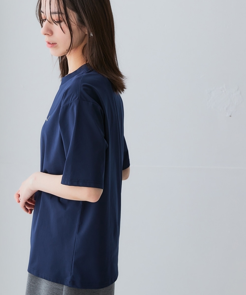 綿タッチ多機能ロゴプリントTシャツ(吸汗速乾・UVカット・抗菌防臭・形態安定) 大きいサイズ26