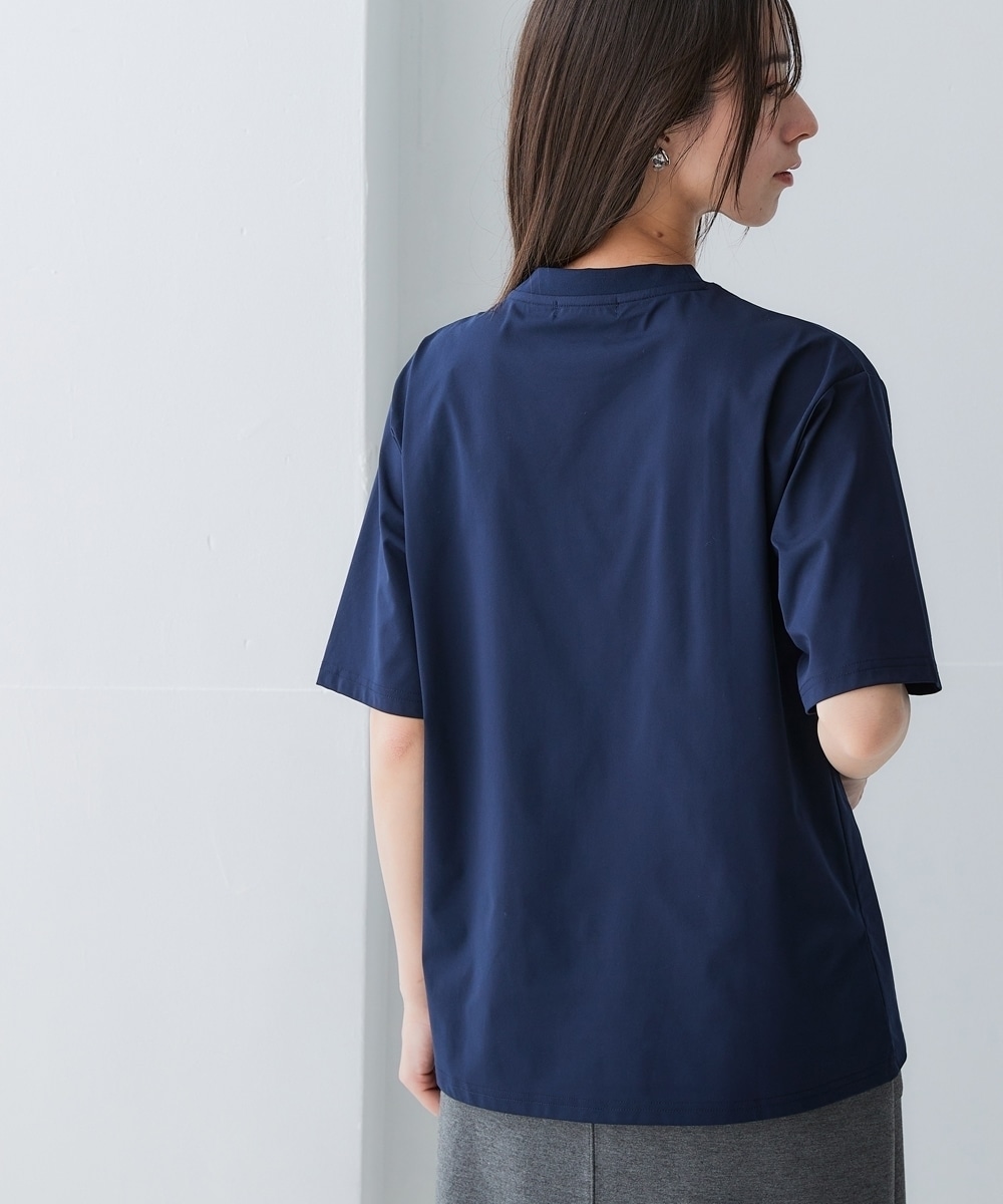 綿タッチ多機能ロゴプリントTシャツ(吸汗速乾・UVカット・抗菌防臭・形態安定) 大きいサイズ27