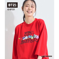 【BT21】ルーズシルエット7分袖Tシャツ 大きいサイズ