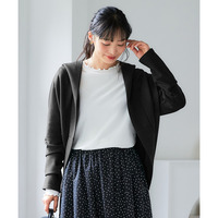 フード付ドルマントッパーカーディガン【カレンデュラオイル加工】 大きいサイズ