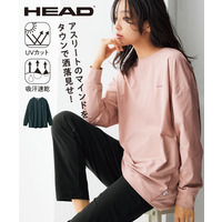  配色ステッチさらタッチTシャツ（吸汗速乾・UVカット）（HEAD） 大きいサイズ