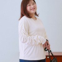 二の腕カモフラージュシャーリングTシャツ 大きいサイズ
