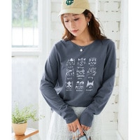 綿100％長袖プリントTシャツ（UVカット） 大きいサイズ