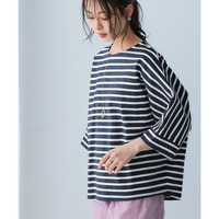 綿100％バスクドルマントップス（7分袖）（UVカット） 大きいサイズ