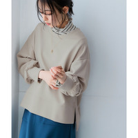 なめらかポンチ素材　サイドスリットプルオーバー（セットアップ可能） 大きいサイズ