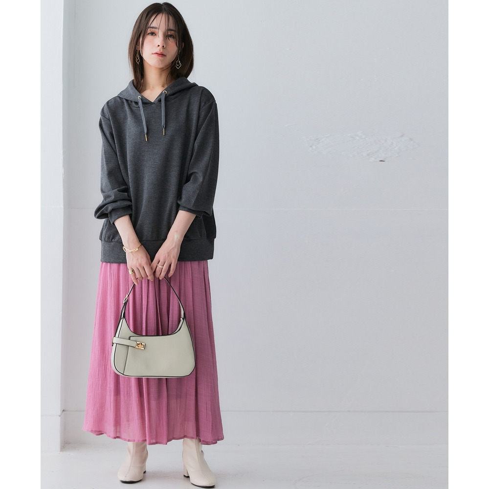 なめらかポンチ素材 プルパーカー(セットアップ可能) 大きいサイズ26