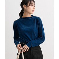 シアーベロアボトルネックトップス 大きいサイズ