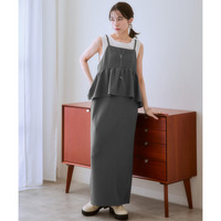 ペプラムキャミソールワンピース 大きいサイズ