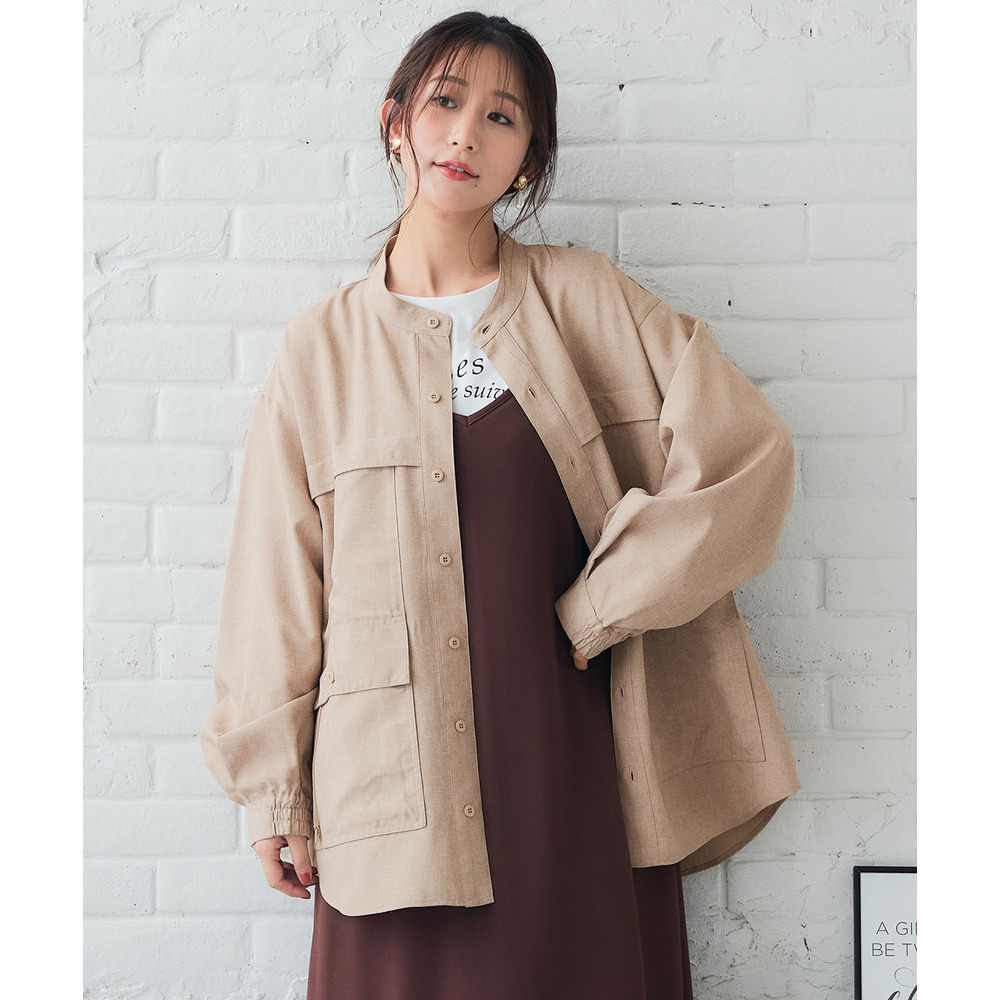 多ポケットワイドシャツ(ハンズフリー)【私の味方服】 大きいサイズ1