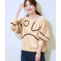 コード刺しゅうスウェットトップス 大きいサイズ