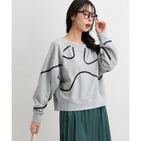 コード刺しゅうスウェットトップス 大きいサイズ