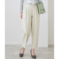 ストレッチダブルクロスツータックテーパードパンツ（しわになりにくい） 大きいサイズ
