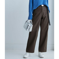 裏起毛ストレッチゆるフィットワイドパンツ 大きいサイズ