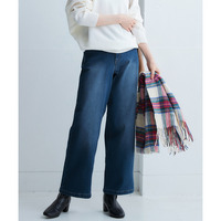 裏起毛ストレッチゆるフィットワイドパンツ 大きいサイズ