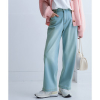 裏起毛ストレッチゆるフィットワイドパンツ 大きいサイズ