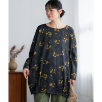 【BARNDOORコラボ】裏起毛カットソーチュニック 大きいサイズ