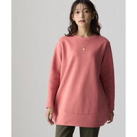 綿100％裏起毛スウェットゆるシルエットコクーンチュニック(抗菌防臭・毛玉防止・静電気防止) 大きいサイズ