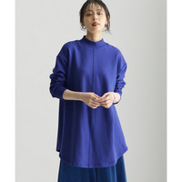 綿100％裏起毛スウェットモックネックゆるシルエットチュニック(抗菌防臭・毛玉防止・静電気防止) 大きいサイズ