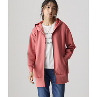 綿100％裏起毛スウェットロング丈ビッグパーカー（抗菌防臭・毛玉防止・静電気防止） 大きいサイズ