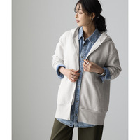 綿100％裏起毛スウェットロング丈ビッグパーカー（抗菌防臭・毛玉防止・静電気防止） 大きいサイズ