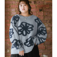 色々選べるジャガードニットプルオーバー 大きいサイズ