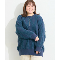 ジャガードニットチュニック 大きいサイズ