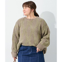 ジャガードニットチュニック 大きいサイズ