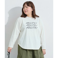 ロゴプリント長袖Tシャツ 大きいサイズ