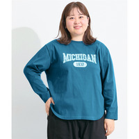 ロゴプリント長袖Tシャツ 大きいサイズ