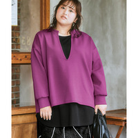ゆるシルエット深Vプルオーバー 大きいサイズ