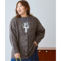 ミックスループヤーンカーディガン 大きいサイズ