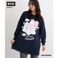 【BT21】裏起毛チュニック 大きいサイズ