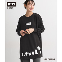 【BT21】裏起毛チュニック 大きいサイズ