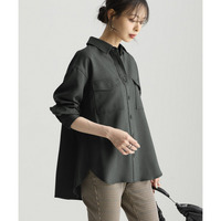 【美極】配色ステッチシャツジャケット 大きいサイズ