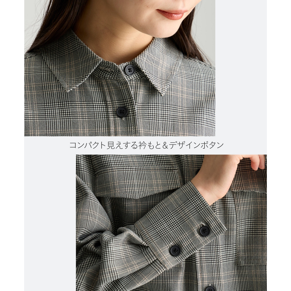 【美極】配色ステッチシャツジャケット 大きいサイズ13