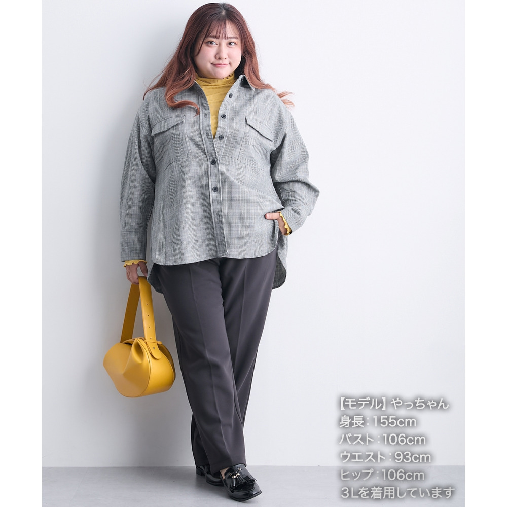 【美極】配色ステッチシャツジャケット 大きいサイズ30