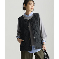 ベーシックウエーブキルトオーバーサイズベスト（はっ水） 大きいサイズ