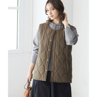 ベーシックウエーブキルトオーバーサイズベスト（はっ水） 大きいサイズ