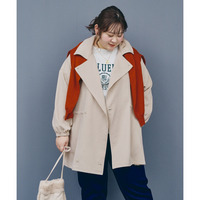 可動域が広い着てラクショートコート（はっ水） 大きいサイズ