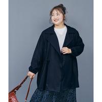 可動域が広い着てラクショートコート（はっ水） 大きいサイズ