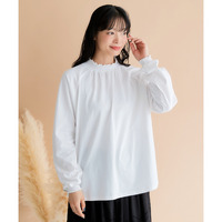 コットンシャーリング長袖ラグランプルオーバー 大きいサイズ