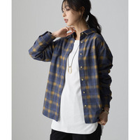 細コーデュロイワンポイント刺しゅうオーバーシャツ 大きいサイズ