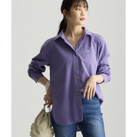 細コーデュロイワンポイント刺しゅうオーバーシャツ 大きいサイズ