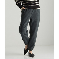 メランジ裏ベロアボンディングジョガーパンツ 大きいサイズ