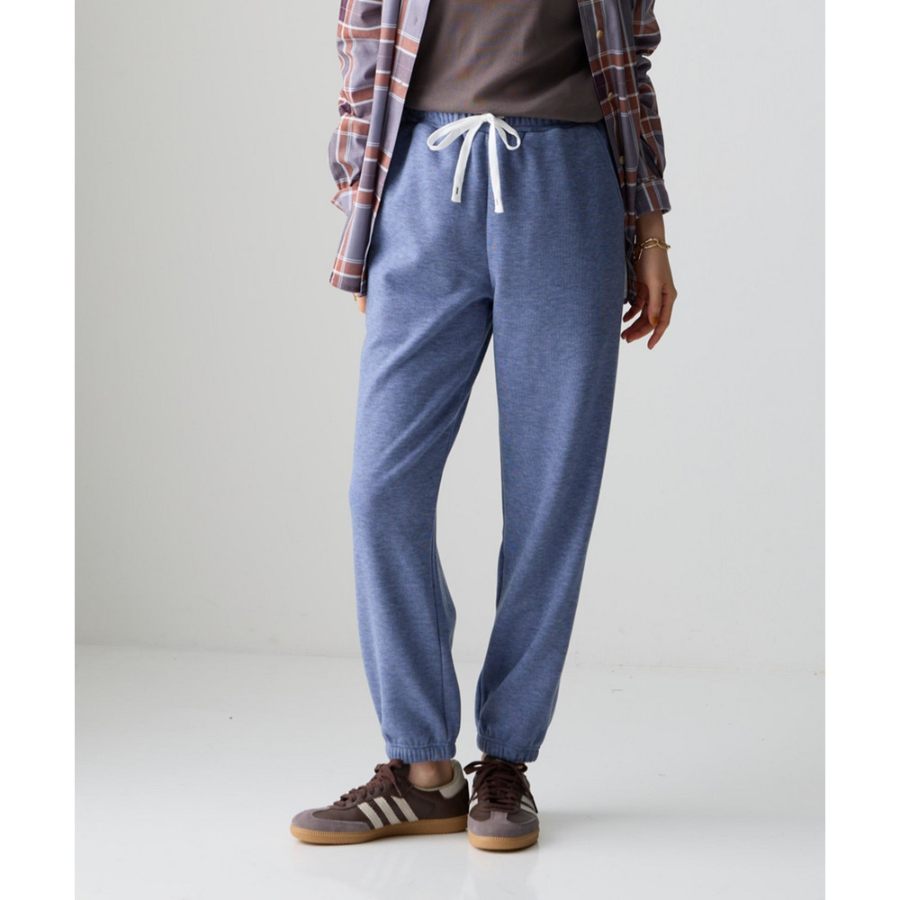 メランジ裏ベロアボンディングジョガーパンツ 大きいサイズ20