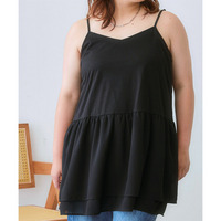 裾から見せるカバーキャミソール 大きいサイズ