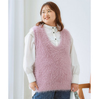 シャギーベスト 大きいサイズ