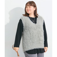 シャギーベスト 大きいサイズ